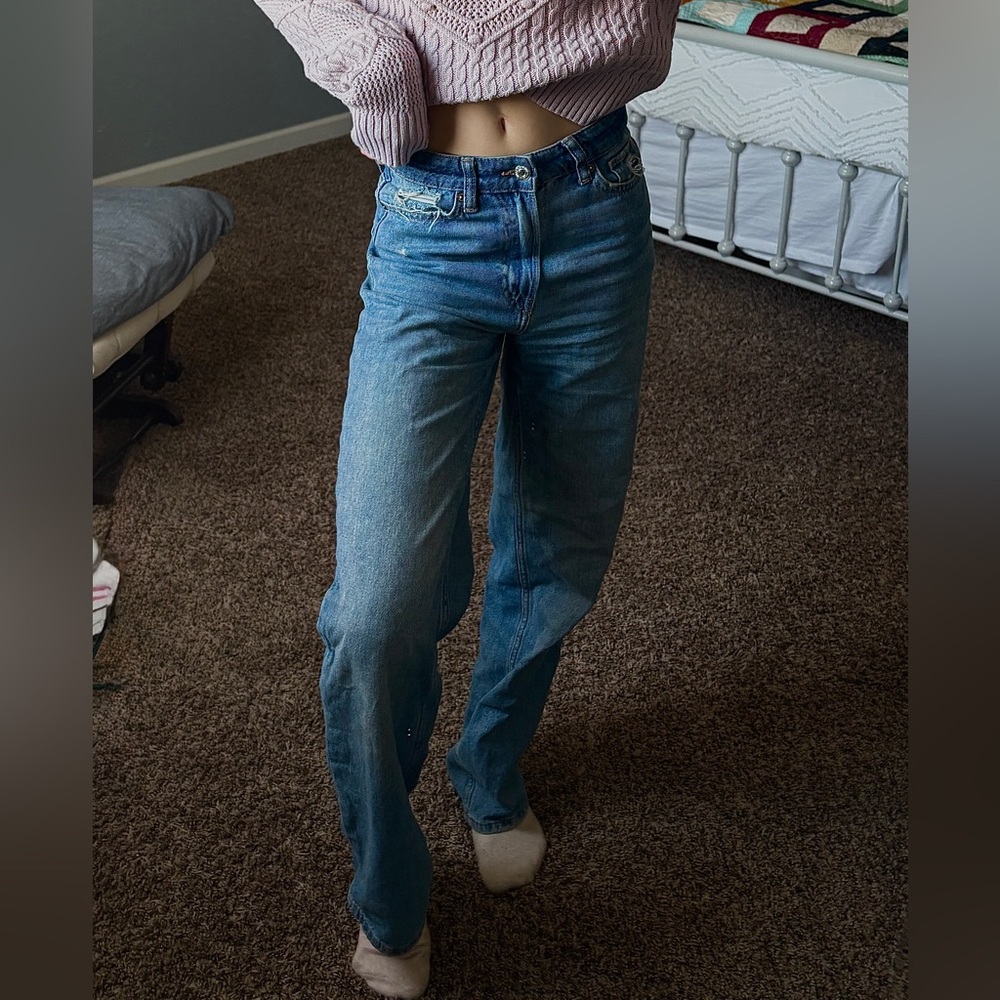 H&M Mid-Rise, Medium Wash Jeans